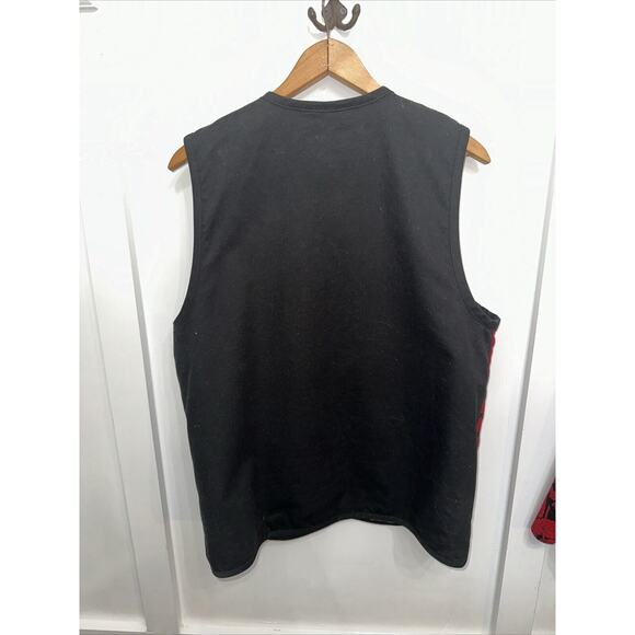 Susan Bristol Vintage Patchwork Black Red Vest Size Medium - Picture 6 of 6
